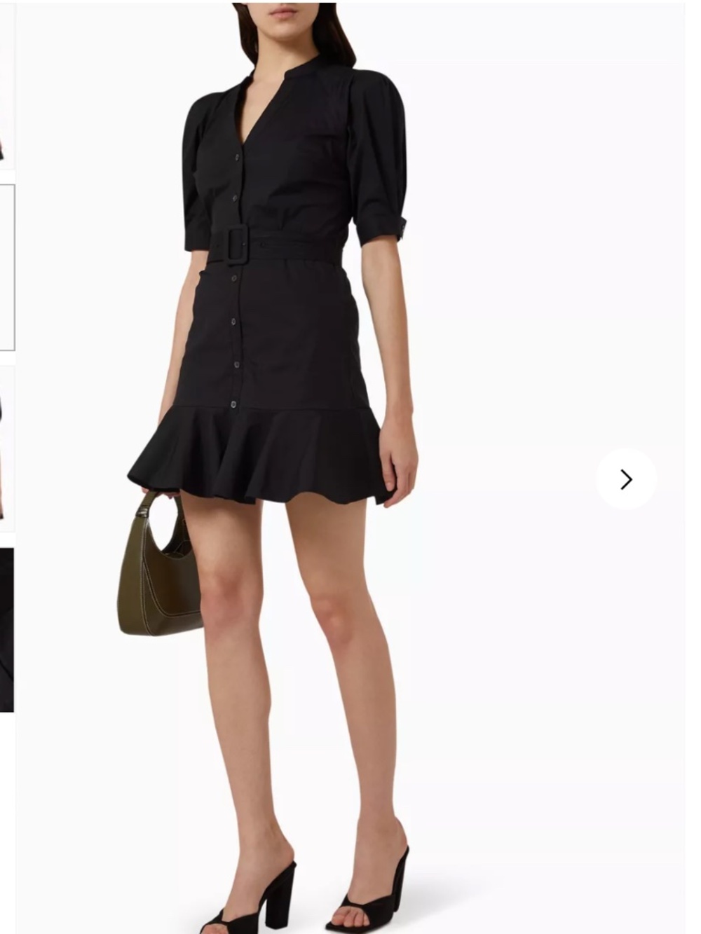 $448 VERONICA BEARD "Molly" Shirt Dress in Stretch Cotton EUC/sz 4 - Picture 3 of 16